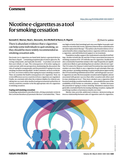 Thumbnail of the first page of the article “Nicotine e-cigarettes as a tool for smoking cessation”